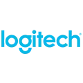 Logitech logo with a partnership graphic, symbolizing a collaborative alliance between companies.